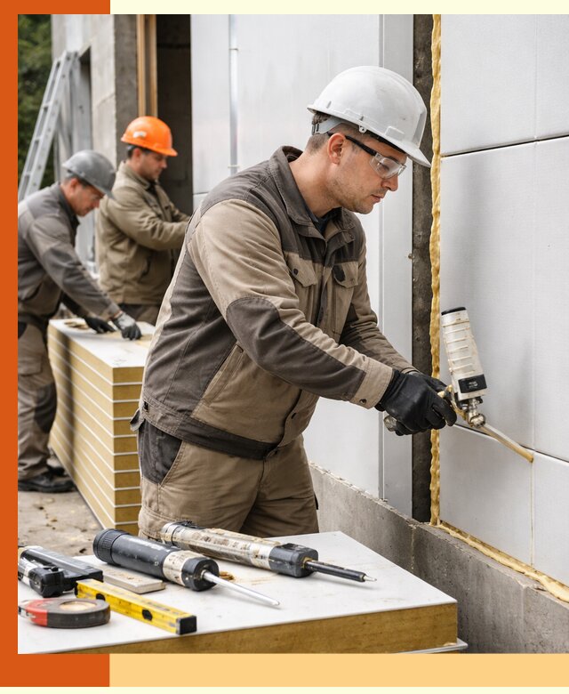 Утепление сэндвич-панелей пенополиуретаном в Белогорске