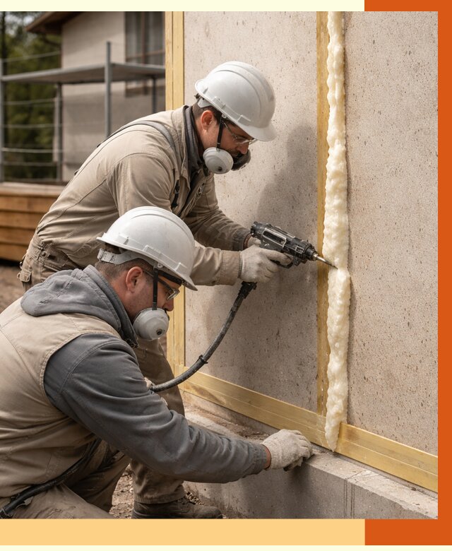 Утепление сип панелей ППУ в Белогорске от 4897 руб. под ключ | ТепломастерБгк