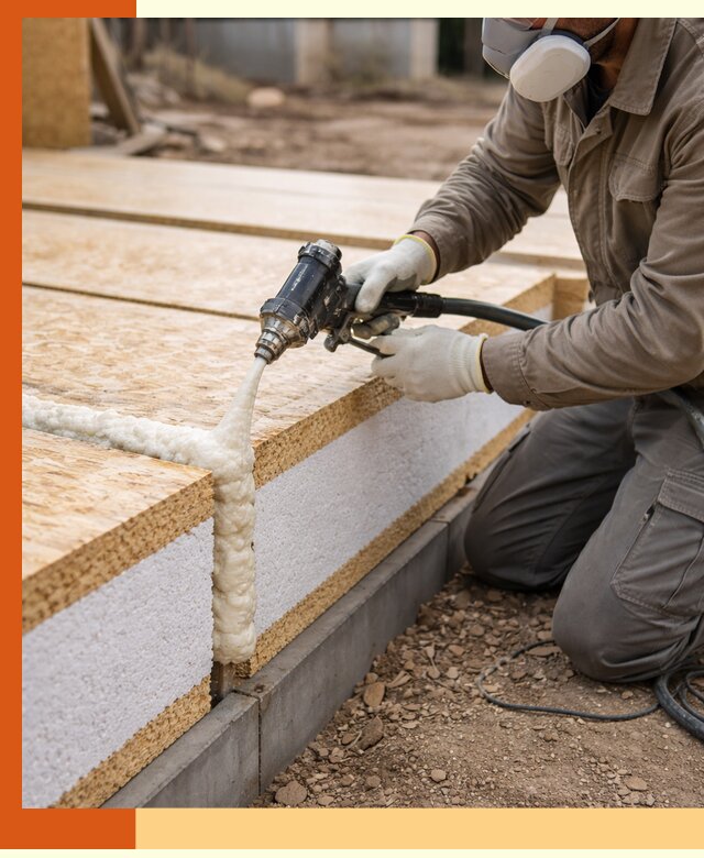 Утепление СИП-панелей пенополиуретаном (ППУ) в Белогорске