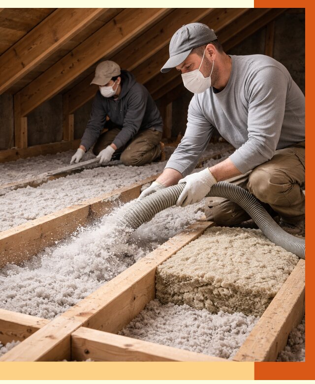 Заполнение полостей чердачного перекрытия в Белогорске от 4591 руб. | ТепломастерБгк