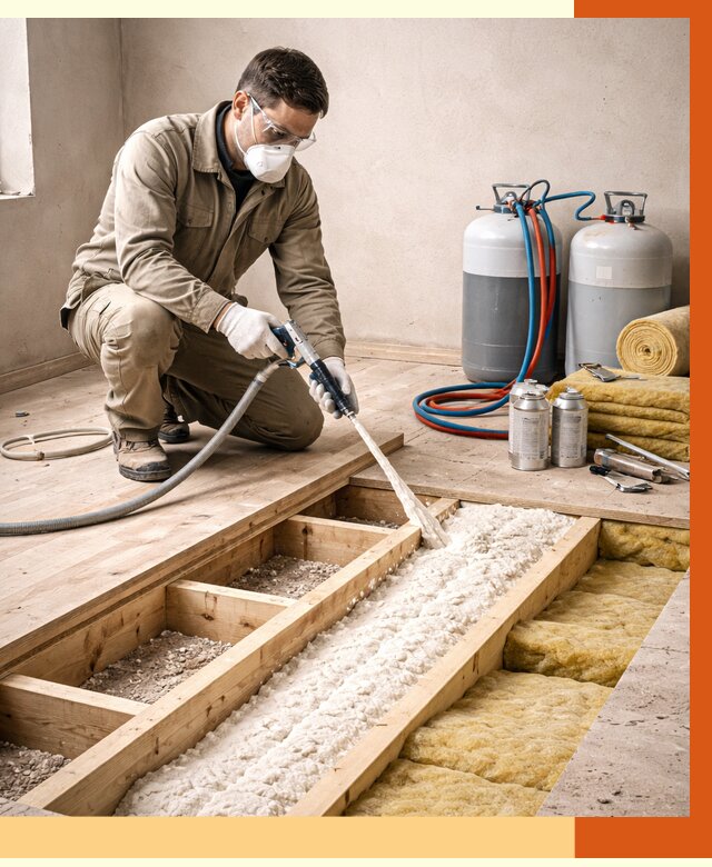 Заполнение полостей межэтажного перекрытия в Белогорске от 4285 руб. | ТепломастерБгк