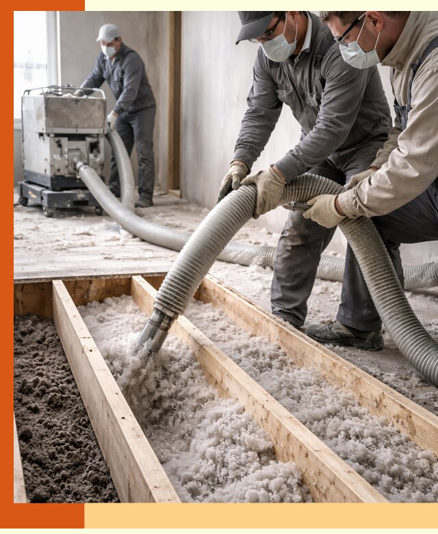 Заполнение полостей межэтажного перекрытия в Белогорске эффективно и герметично