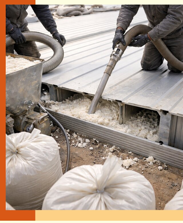 Заполнение пустот кровельных панелей пенными и мокрыми герметиками в Белогорске