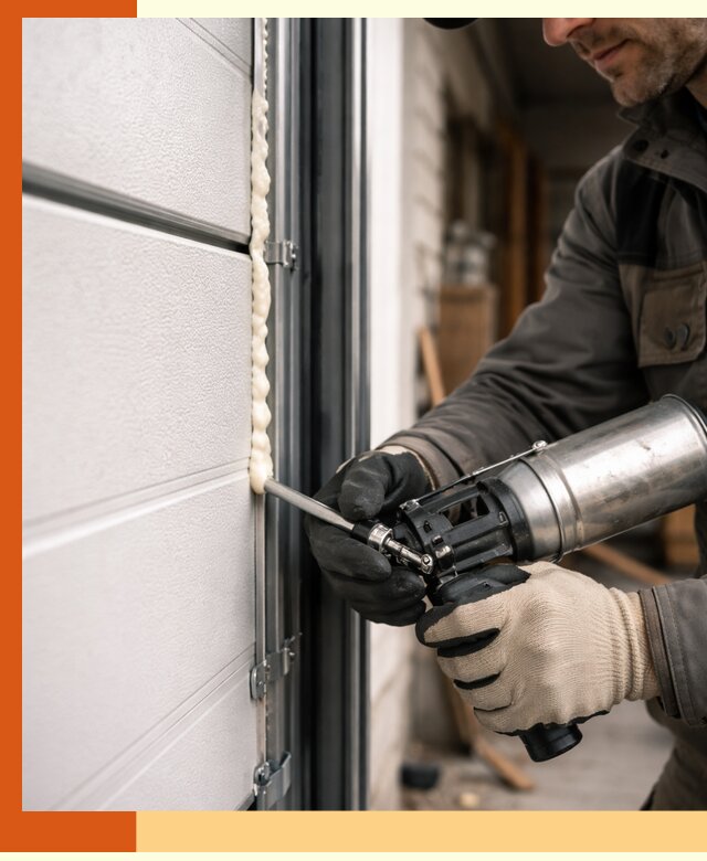 Заполнение пустот ворот в Белогорске профессионально и герметично