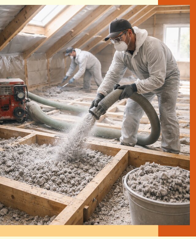 Утепление эковатой в Белогорске от 3010 руб./м2 — монтаж и задувка | ТепломастерБгк