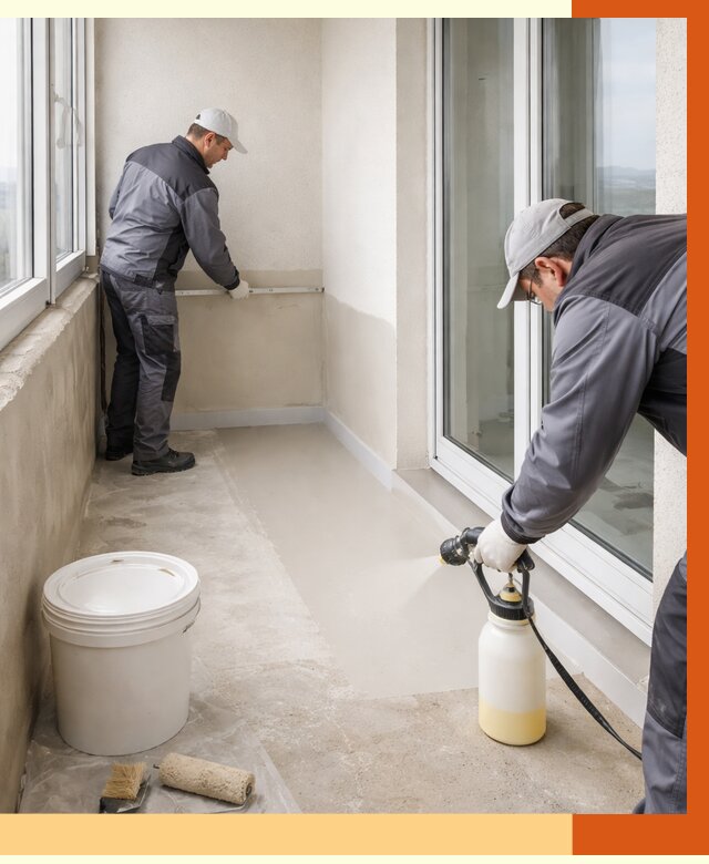 Утепление балкона жидкой теплоизоляцией в Белогорске от 5866 руб./м2 | ТепломастерБгк