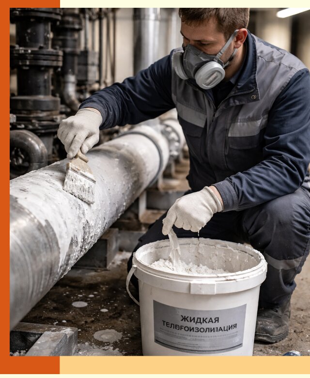 Утепление оборудования жидкой теплоизоляцией в Белогорске