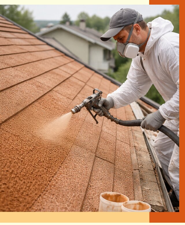 Утепление кровли жидкой пробкой в Белогорске от 2755 руб./м² под ключ | ТепломастерБгк