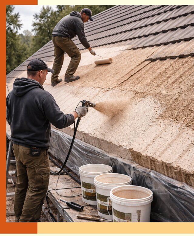 Утепление кровли жидкой пробкой в Белогорске для домов и зданий