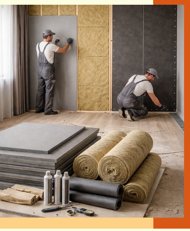 Шумоизоляция дома в Белогорске от 4591 руб/м2 — комплексная звукоизоляция под ключ | ТепломастерБгк