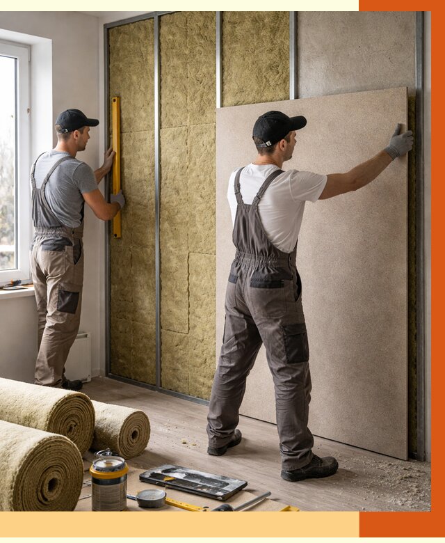 Шумоизоляция стен в Белогорске от 4591 руб/м2 — звукоизоляция стен под ключ | ТепломастерБгк