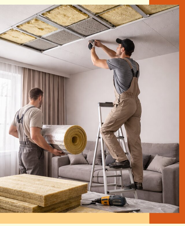 Шумоизоляция потолка в Белогорске от 2295 руб. под ключ | Профессионально — ТепломастерБгк