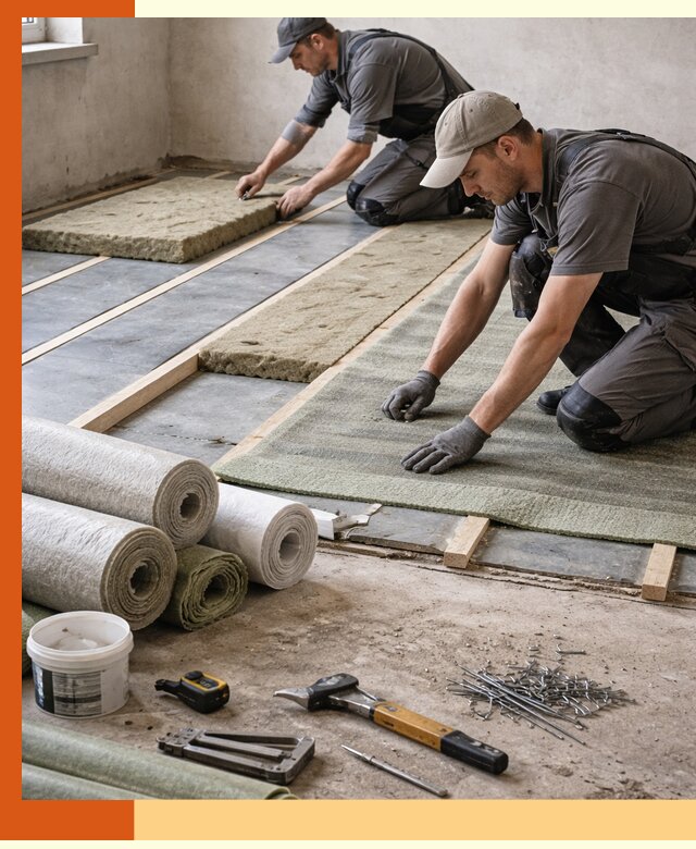 Шумоизоляция пола в Белогорске — профессиональная звукоизоляция помещений