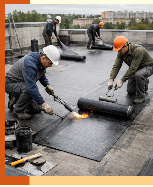 Профессиональная гидроизоляция плоской кровли в Белогорске