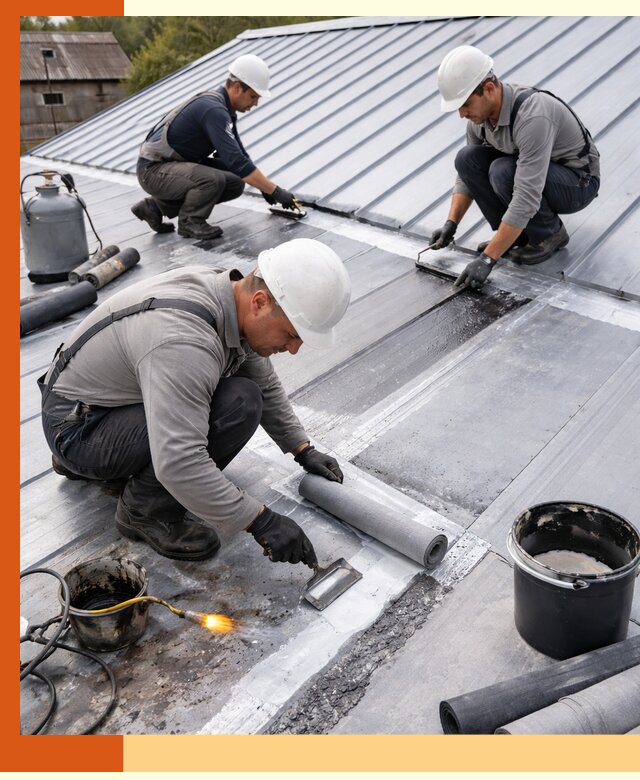 Гидроизоляция металлической кровли с гарантией в Белогорске