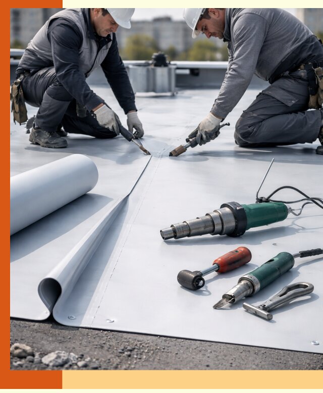 Гидроизоляция мембранной кровли в Белогорске: монтаж и ремонт быстро
