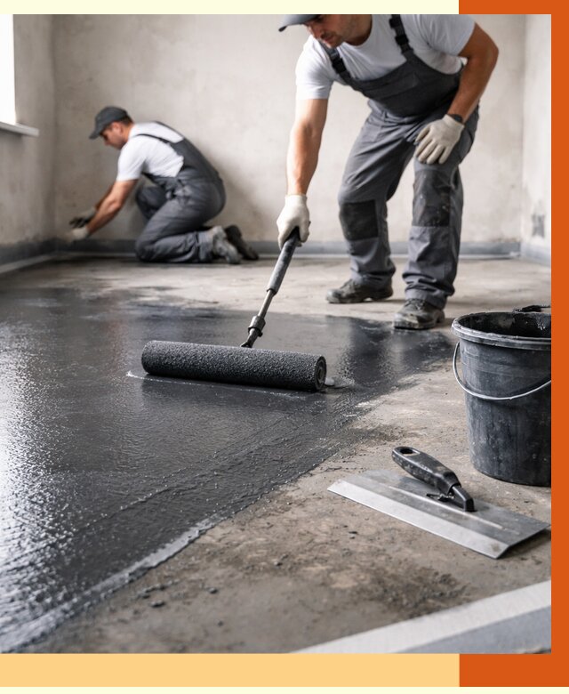 Профессиональная гидроизоляция пола в Белогорске от 8672 руб. под ключ | ТепломастерБгк