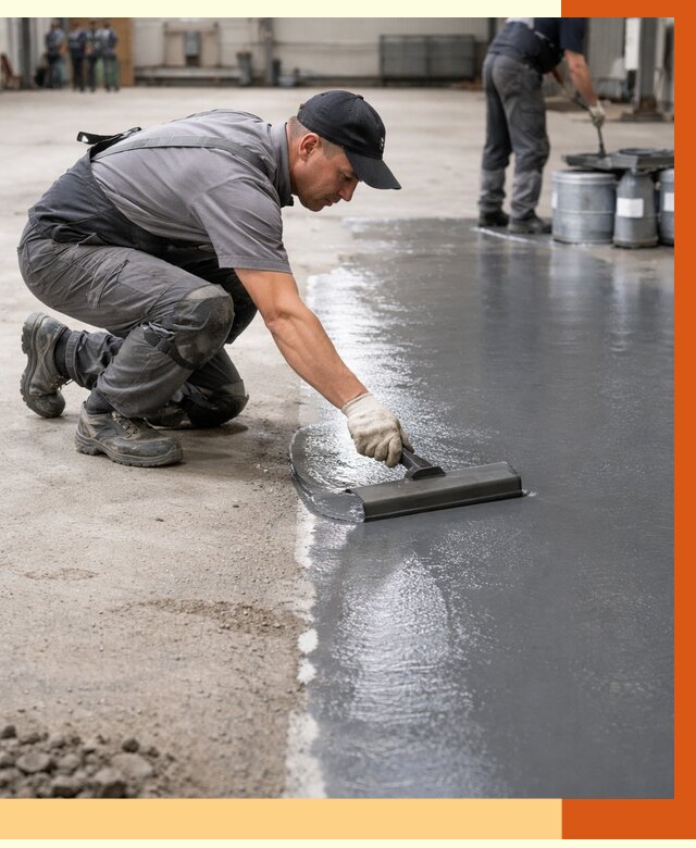 Гидроизоляция промышленного пола в Белогорске от 1224 руб./м2 — ТепломастерБгк специалисты под ключ