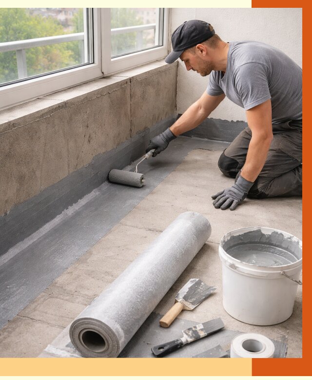 Профессиональная гидроизоляция балкона в Белогорске от 4285 руб. | ТепломастерБгк