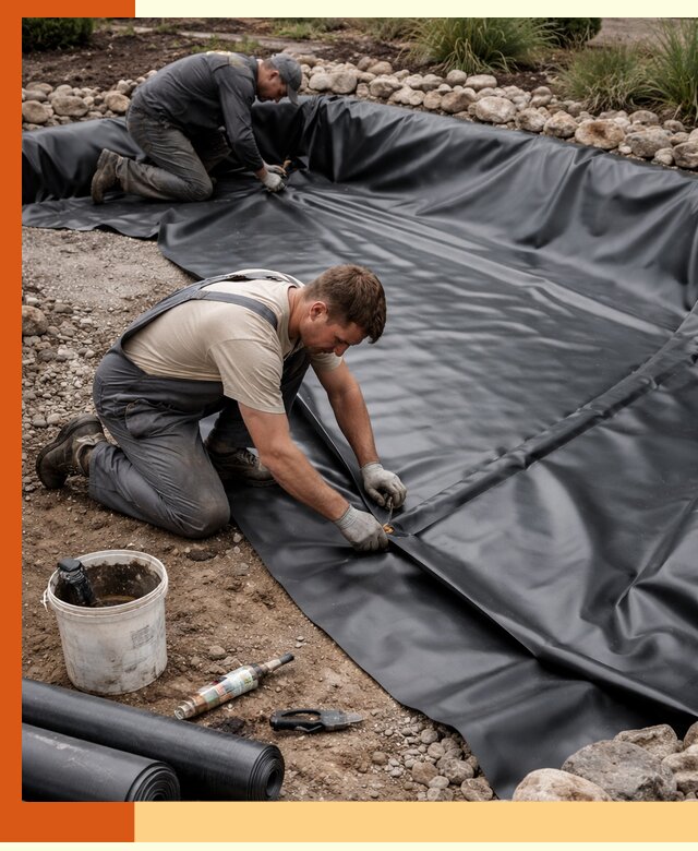 Гидроизоляция пруда в Белогорске: надежная защита и герметизация