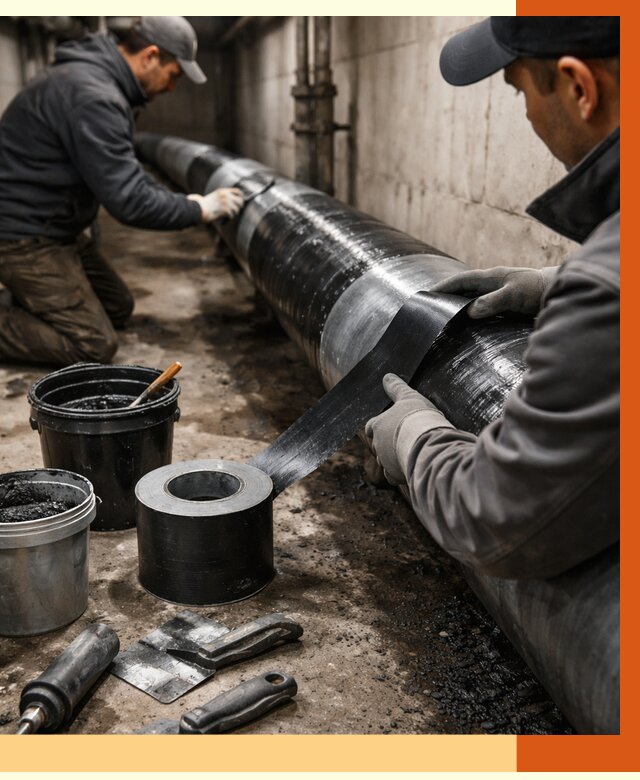 Гидроизоляция труб в Белогорске от 2551 руб. — профессиональная герметизация | ТепломастерБгк