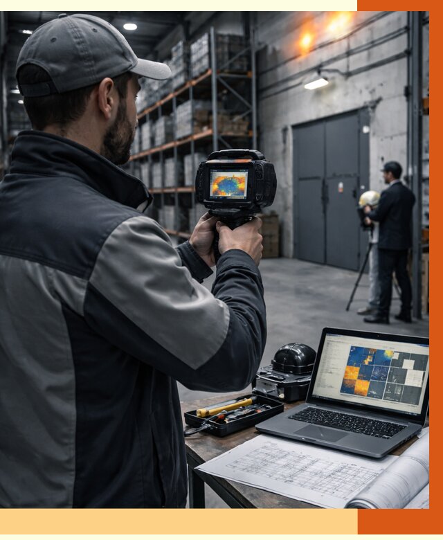 Тепловизионное обследование склада в Белогорске от 6631 руб. | ТепломастерБгк