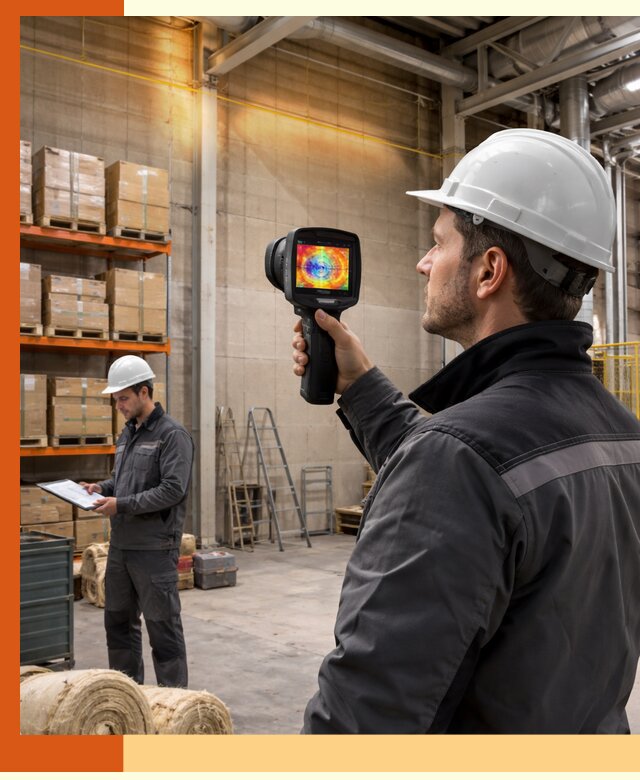 Тепловизионное обследование склада и выявление утечек в Белогорске