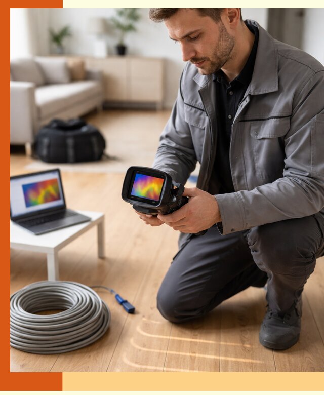 Тепловизионное обследование тёплого пола в Белогорске для точной диагностики