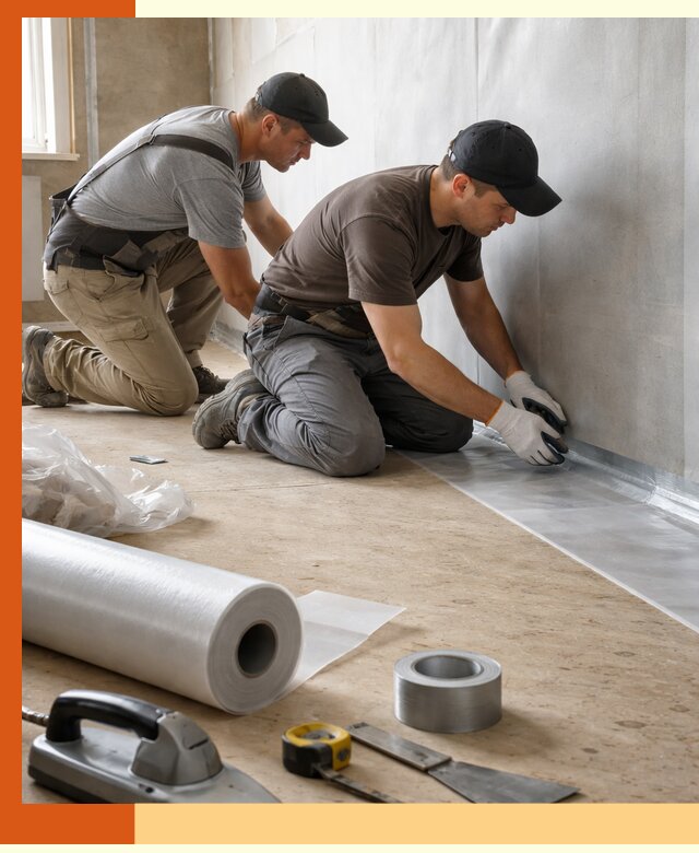 Монтаж пароизоляции для дома и помещений в Белогорске