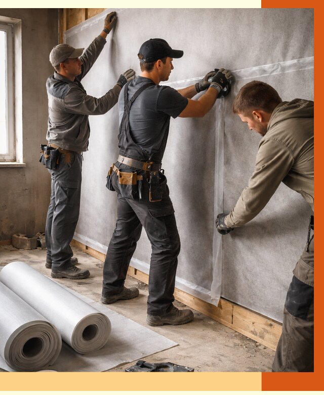 Монтаж ветроизоляции в Белогорске от 4591 руб./м2 — профессионально | ТепломастерБгк