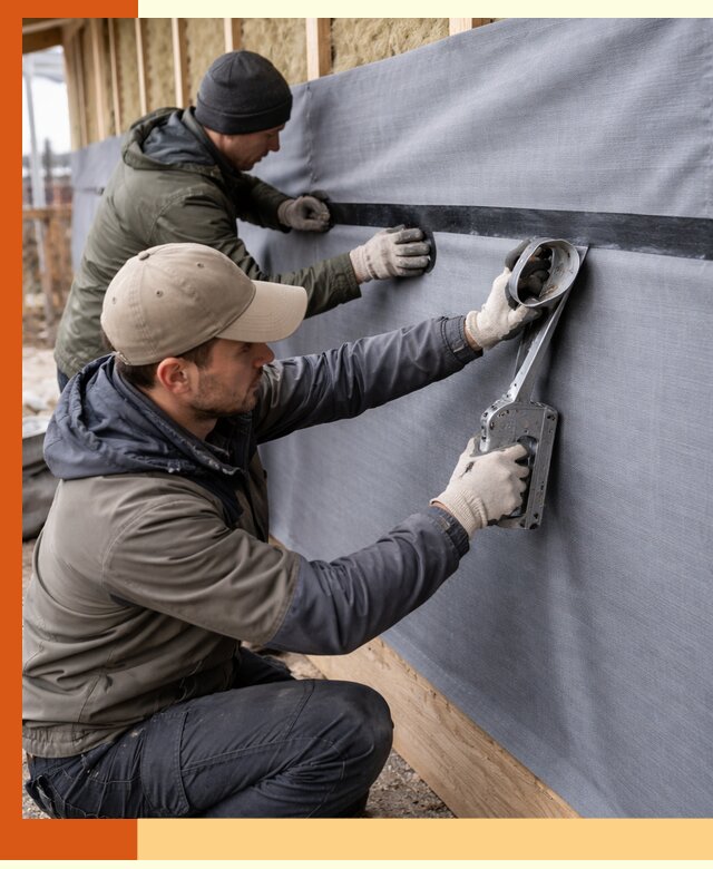 Монтаж ветроизоляции зданий и конструкций в Белогорске