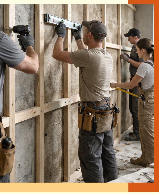 Монтаж обрешетки под утепление в Белогорске от 1173 руб/м² | Заказать у ТепломастерБгк