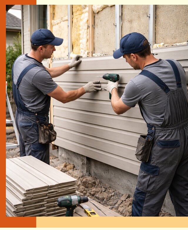 Монтаж сайдинга после утепления в Белогорске качественно и надежно